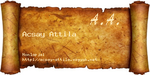 Acsay Attila névjegykártya