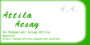 attila acsay business card